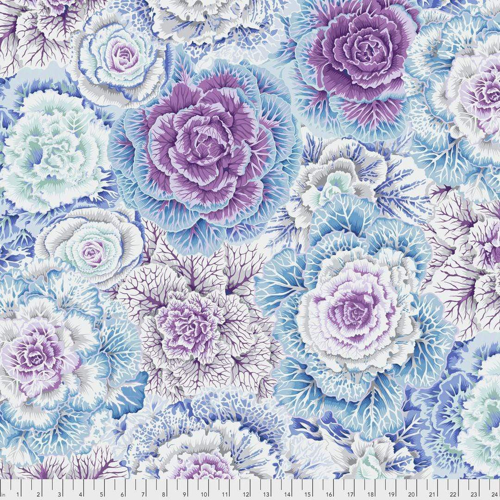 Artistic Quilts with Color Fabric Philip Jacobs for the Kaffe Fassett Collective Brassica - Sky SKU# PWPJ051.SKYXX