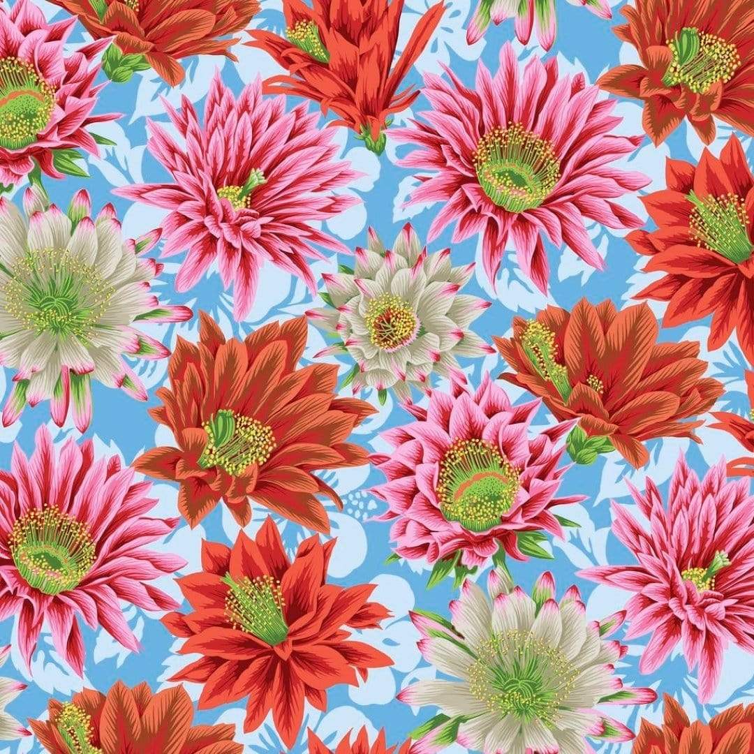 Artistic Quilts with Color Fabric Philip Jacobs for the Kaffe Fassett Collective Cactus Flower - Multi SKU# PWPJ096.MULTI