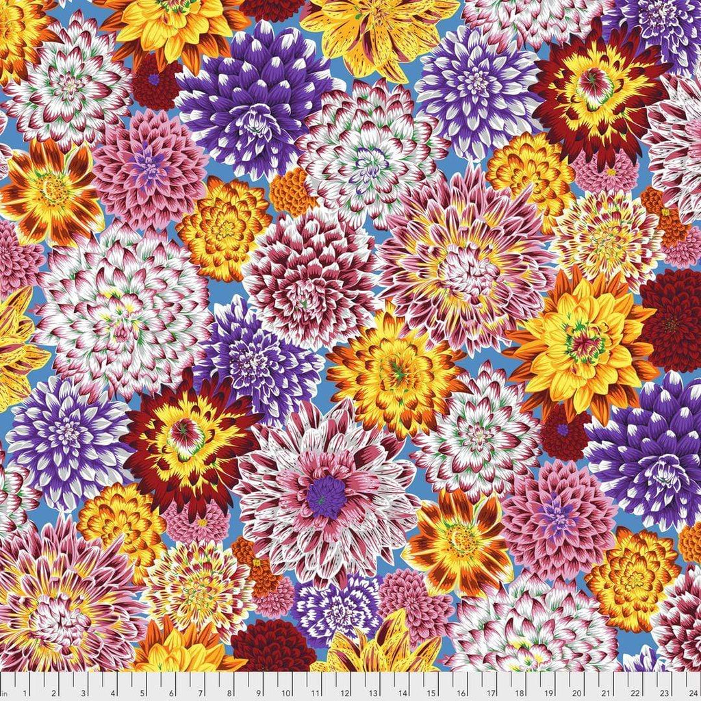 Artistic Quilts with Color Fabric Philip Jacobs for the Kaffe Fassett Collective Dancing Dahlias - Multi SKU# PWPJ101.MULTI