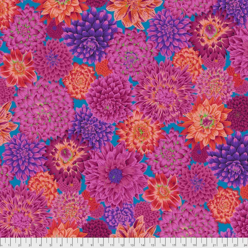 Artistic Quilts with Color Fabric Philip Jacobs for the Kaffe Fassett Collective Dancing Dahlias - Red SKU# PWPJ101.RED