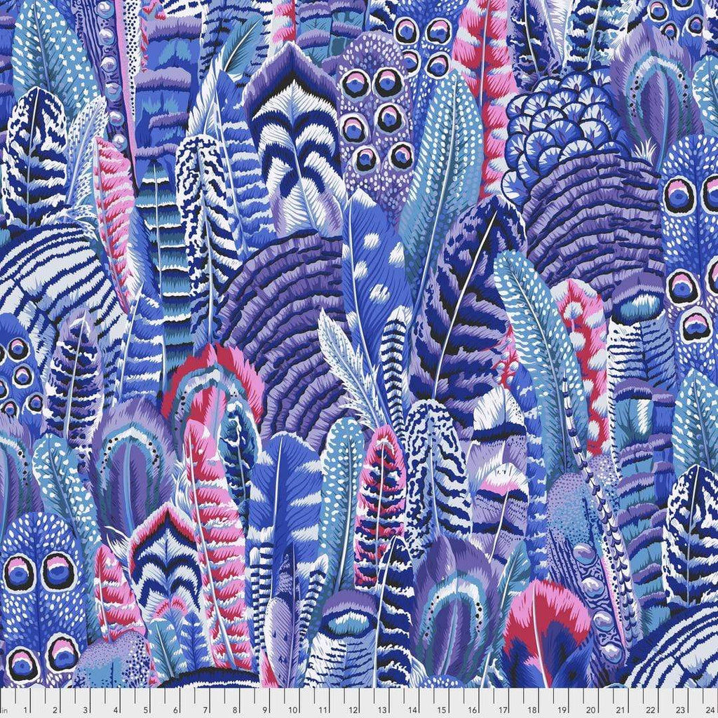 Artistic Quilts with Color Fabric Philip Jacobs for the Kaffe Fassett Collective Feather - Cool SKU# PWPJ055.COOL SHIPPING JUNE 2021