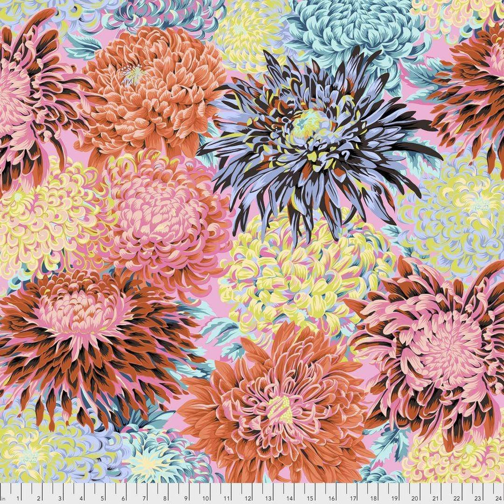 Artistic Quilts with Color Fabric Philip Jacobs for the Kaffe Fassett Collective Japanese Chrysanthemum - Contrast SKU# PWPJ041.CONTR