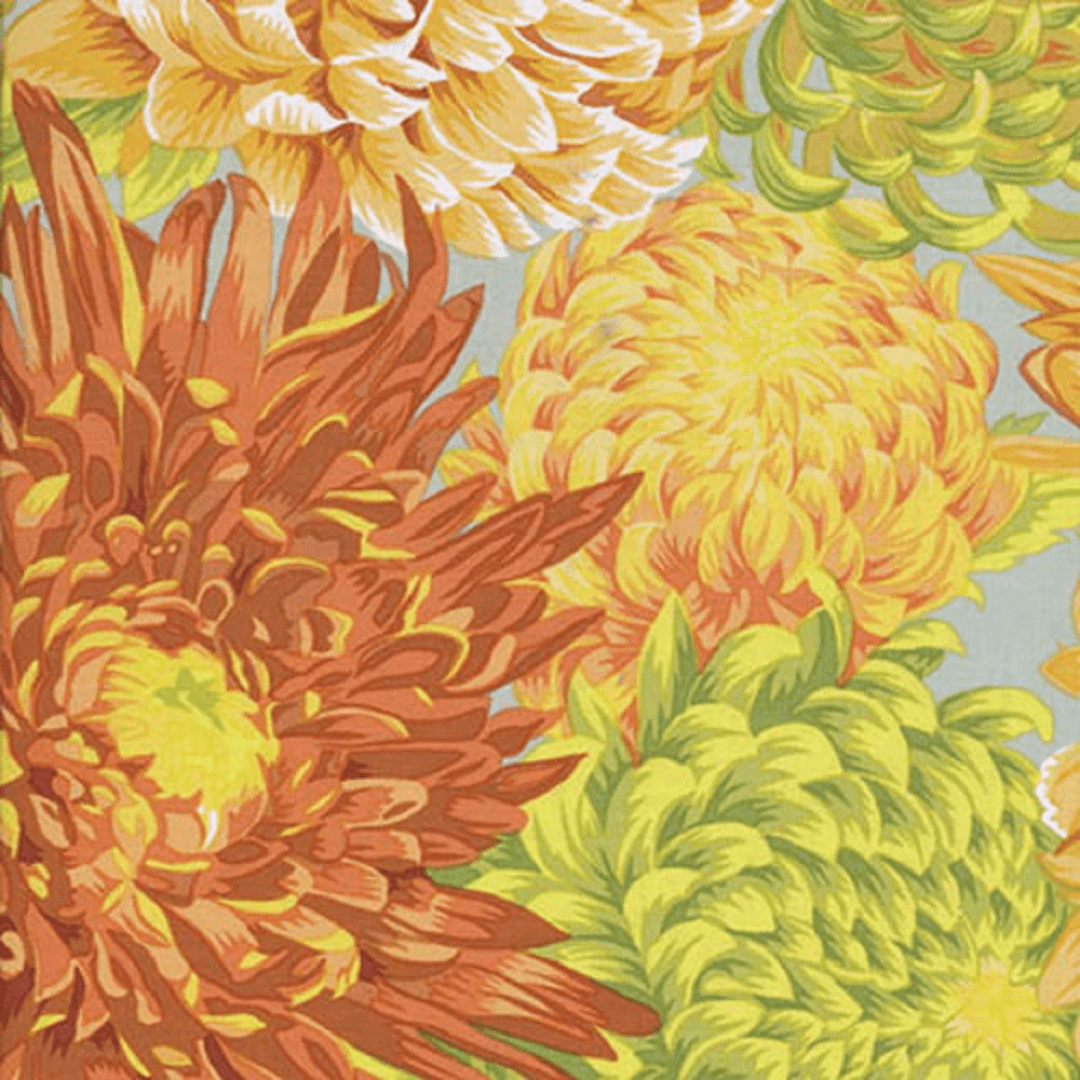 Artistic Quilts with Color Fabric Philip Jacobs for the Kaffe Fassett Collective Japanese Chrysanthemum - Yellow SKU# PJ41.YELLO