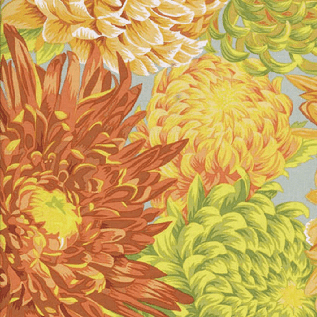 Artistic Quilts with Color Fabric Philip Jacobs for the Kaffe Fassett Collective Japanese Chrysanthemum - Yellow SKU# PJ41.YELLO