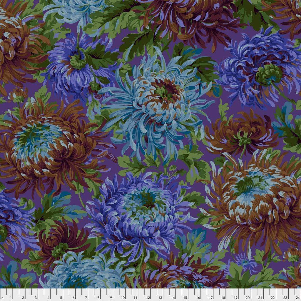 Artistic Quilts with Color Fabric Philip Jacobs for the Kaffe Fassett Collective Shaggy - Blue SKU# PWPJ072.BLUEX