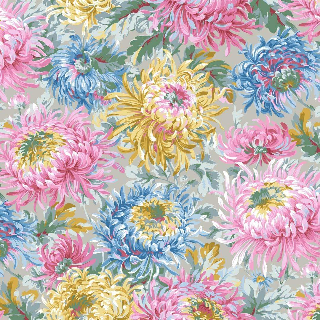 Artistic Quilts with Color Fabric Philip Jacobs for the Kaffe Fassett Collective Shaggy - Grey SKU# PWPJ072.GREYX . DELIVERY MARCH 2021