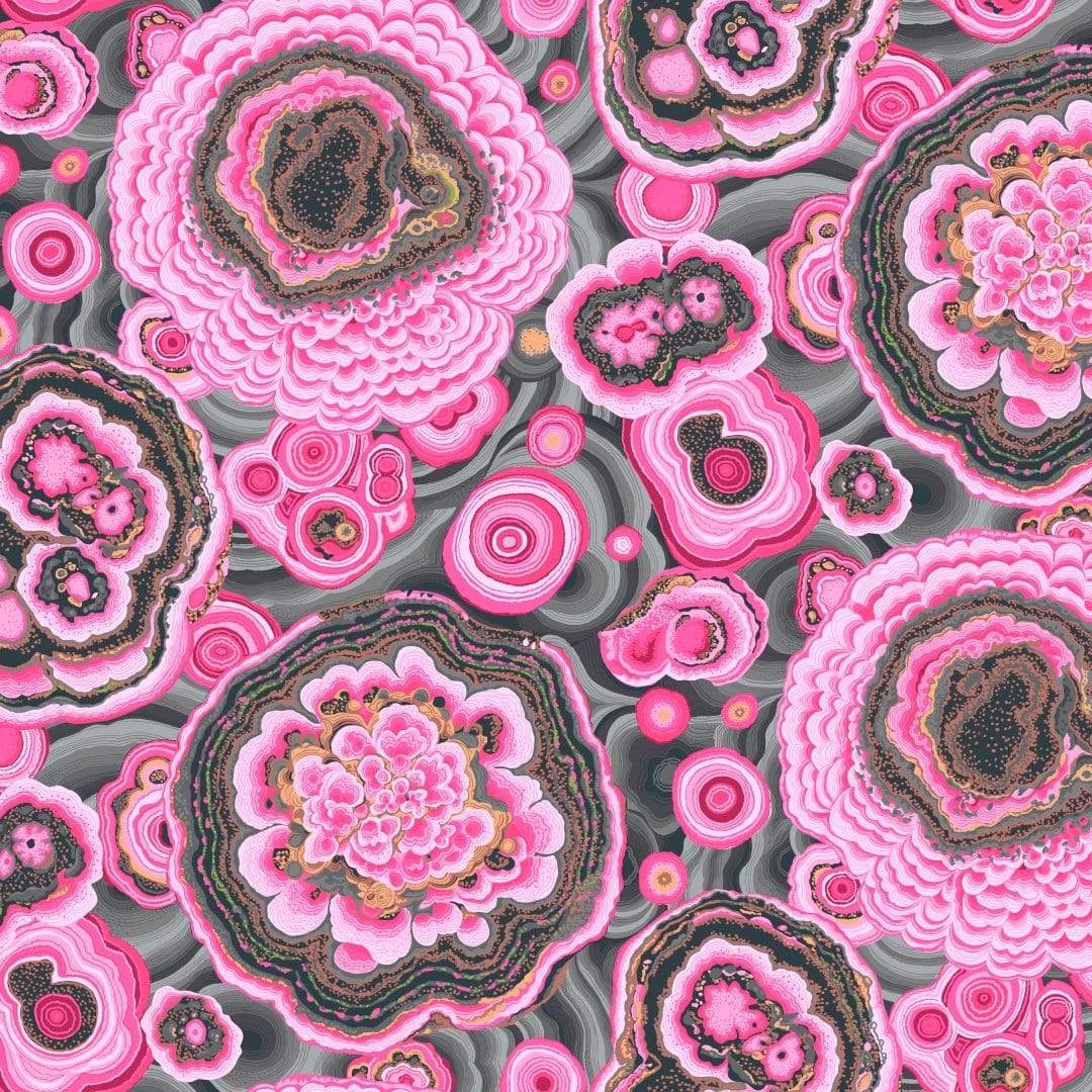 Artistic Quilts with Color Fabric Philip Jacobs for the Kaffe Fassett Collective Stash Agate - Pink  SKU# PWPJ106.PINK