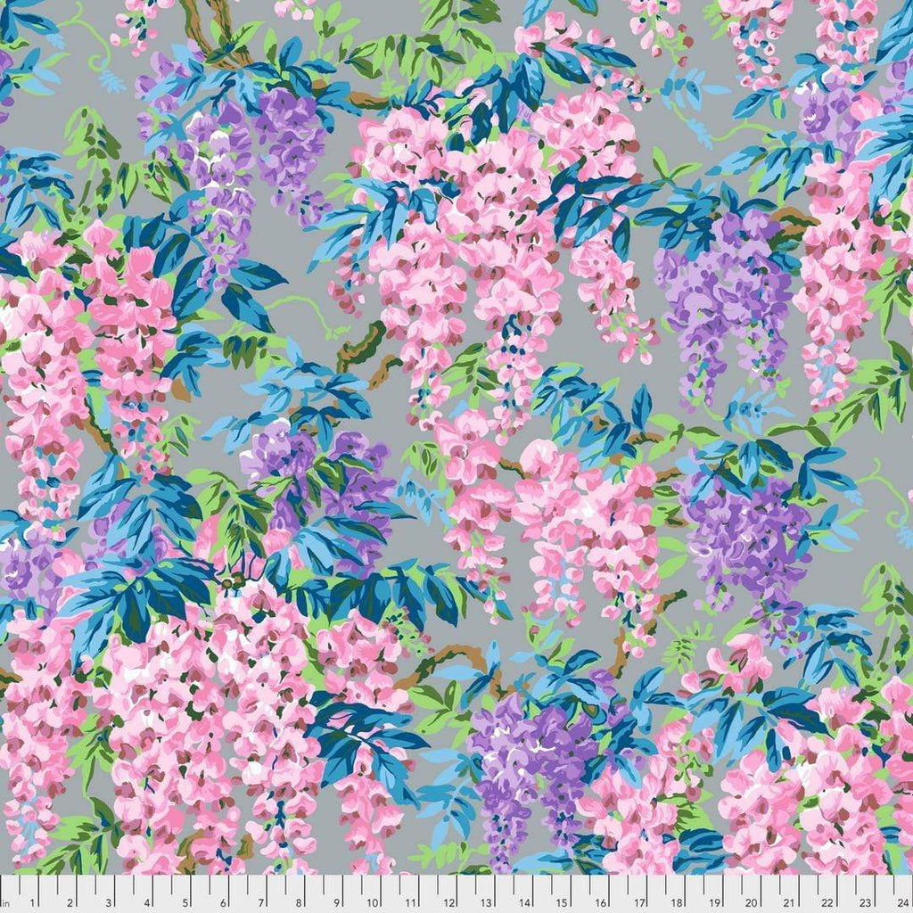 Artistic Quilts with Color Fabric Philip Jacobs for the Kaffe Fassett Collective Wisteria - Grey SKU# PWPJ102.GREY
