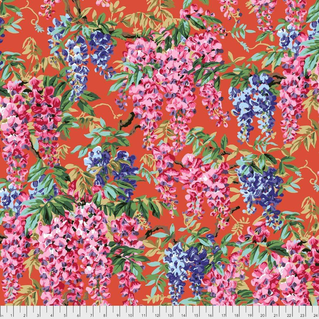 Artistic Quilts with Color Fabric Philip Jacobs for the Kaffe Fassett Collective Wisteria - Red SKU# PWPJ102.RED