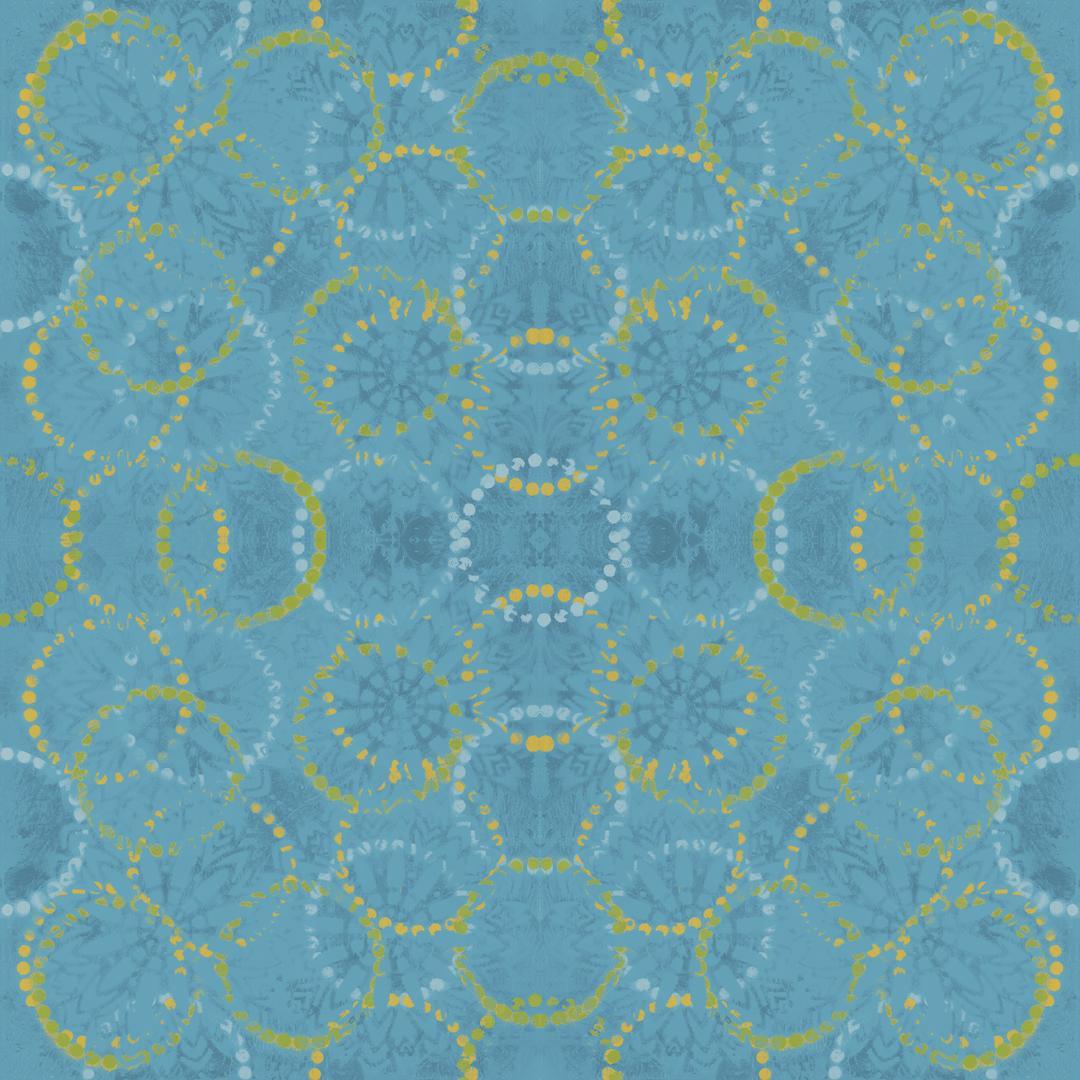 Artistic Quilts with Color Fabric Pizzazz by Sue Penn - Pizzazz, Rings, Cerulean SKU# PWSP025.CERULEAN Shipping April 2021