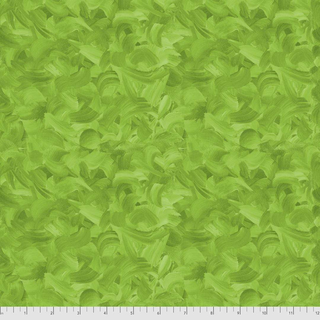 Artistic Quilts with Color Fabric SUE PENN - FLUORISH - IMPASTO GREEN PERFECT SKU# PWSP035.GREEN: SHIPPING SEPTEMBER 2021