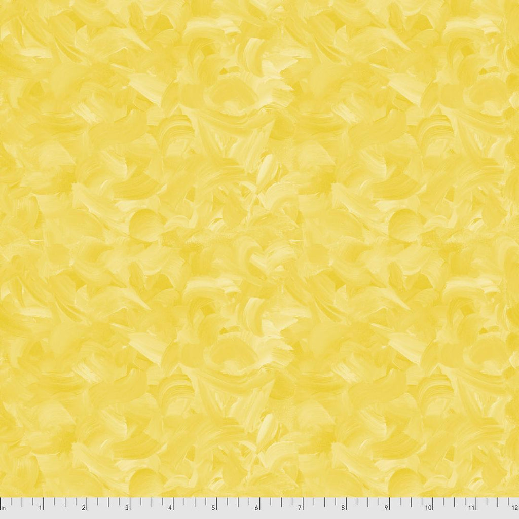 Artistic Quilts with Color Fabric SUE PENN - FLUORISH - IMPASTO YELLOW PERFECT SKU# PWSP035.YELLOW: SHIPPING SEPTEMBER 2021