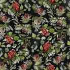 Artistic Quilts with Color Fabric Tim Holtz  Eclectic Elements Christmastime - EVERGREEN FLORAL SKU# PWTH162.BLACK SHIPPING JUNE 2021