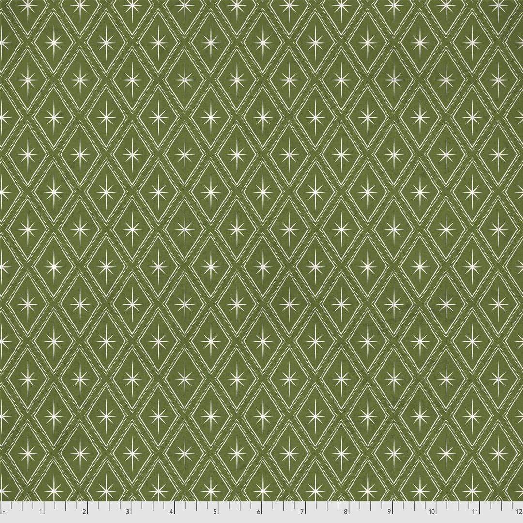Artistic Quilts with Color Fabric Tim Holtz  Eclectic Elements Christmastime - SPARKLE SKU# PWTH171.GREEN SHIPPING JUNE 2021
