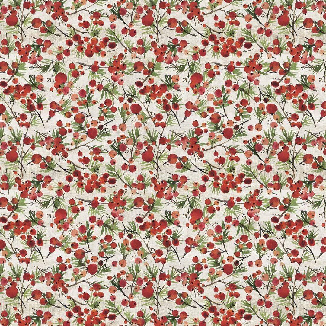 Artistic Quilts with Color Fabric Tim Holtz  Eclectic Elements Christmastime - WINTER BERRIES SKU# PWTH164.RED SHIPPING JUNE 2021