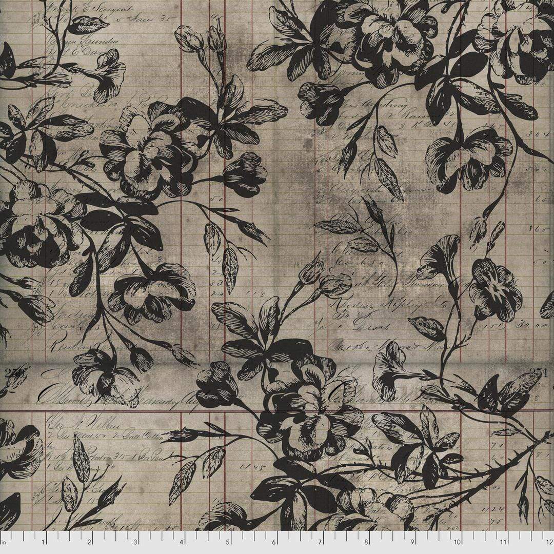 Artistic Quilts with Color Fabric Tim Holtz  Eclectic Elements REGIONS BEYOND- Beloved, Neutral SKU# PWTH149.NEUTRAL