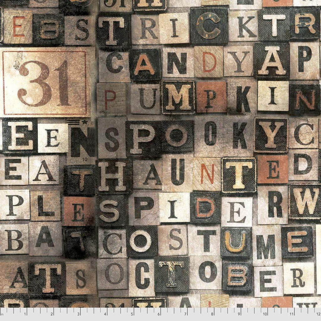 Artistic Quilts with Color Fabric Tim Holtz  Eclectic Elements REGIONS BEYOND- Halloween, Multi SKU# PWTH147.MULTI
