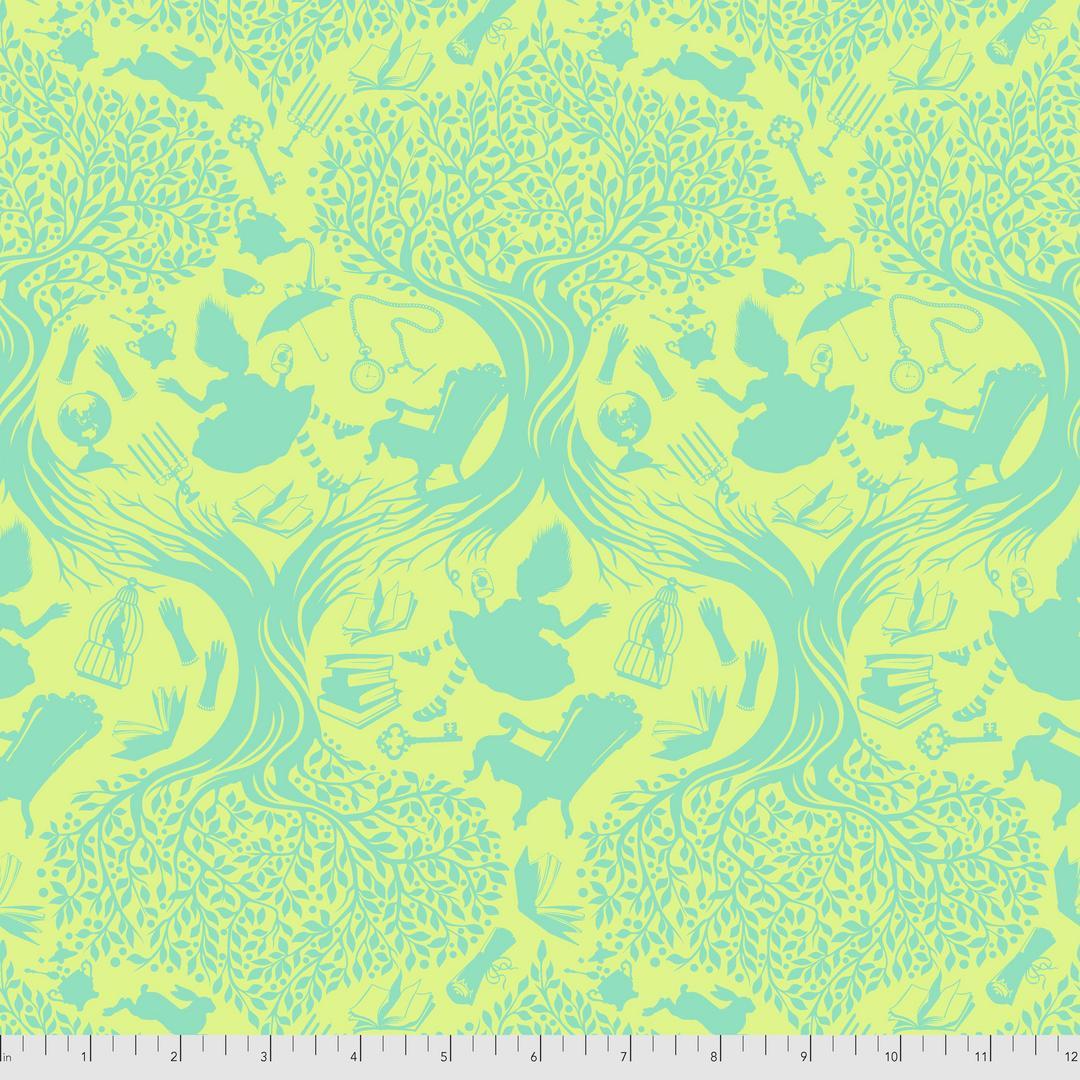 Artistic Quilts with Color Fabric Tula Pink Curioser and Curioser - DOWN THE RABBIT HOLE - SKU #PWTP166.BEWILDER SHIPPING JUNE 2021