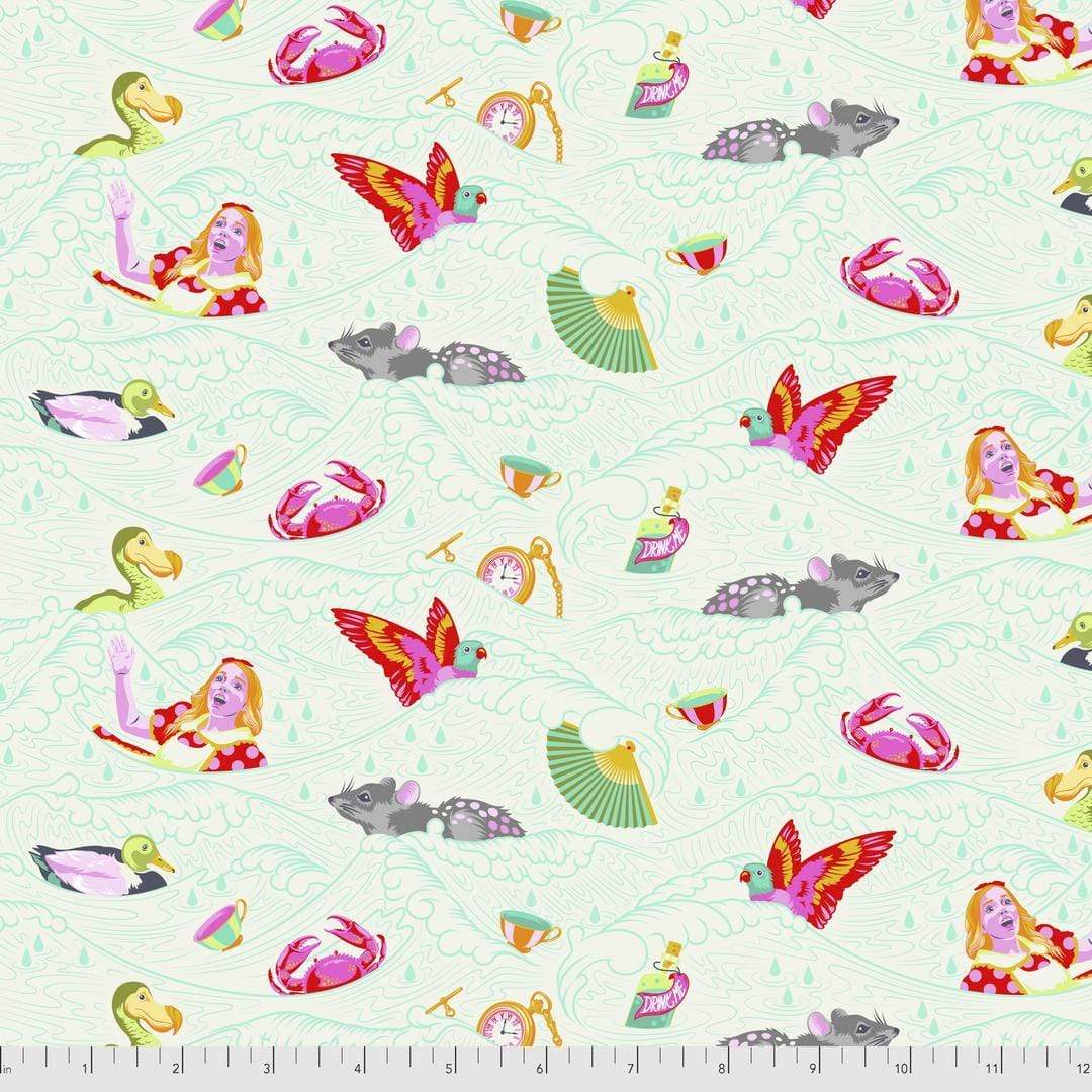 Artistic Quilts with Color Fabric Tula Pink Curioser and Curioser - SEA OF TEARS- SKU #PWTP162.WONDER SHIPPING JUNE 2021