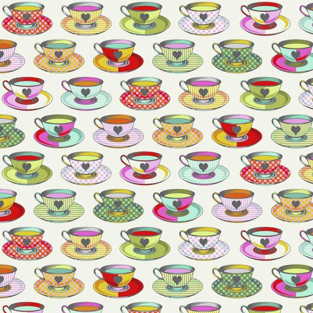 Artistic Quilts with Color Fabric Tula Pink Curioser and Curioser - TEA TIME- SKU #PWTP163.SUGAR SHIPPING JUNE 2021