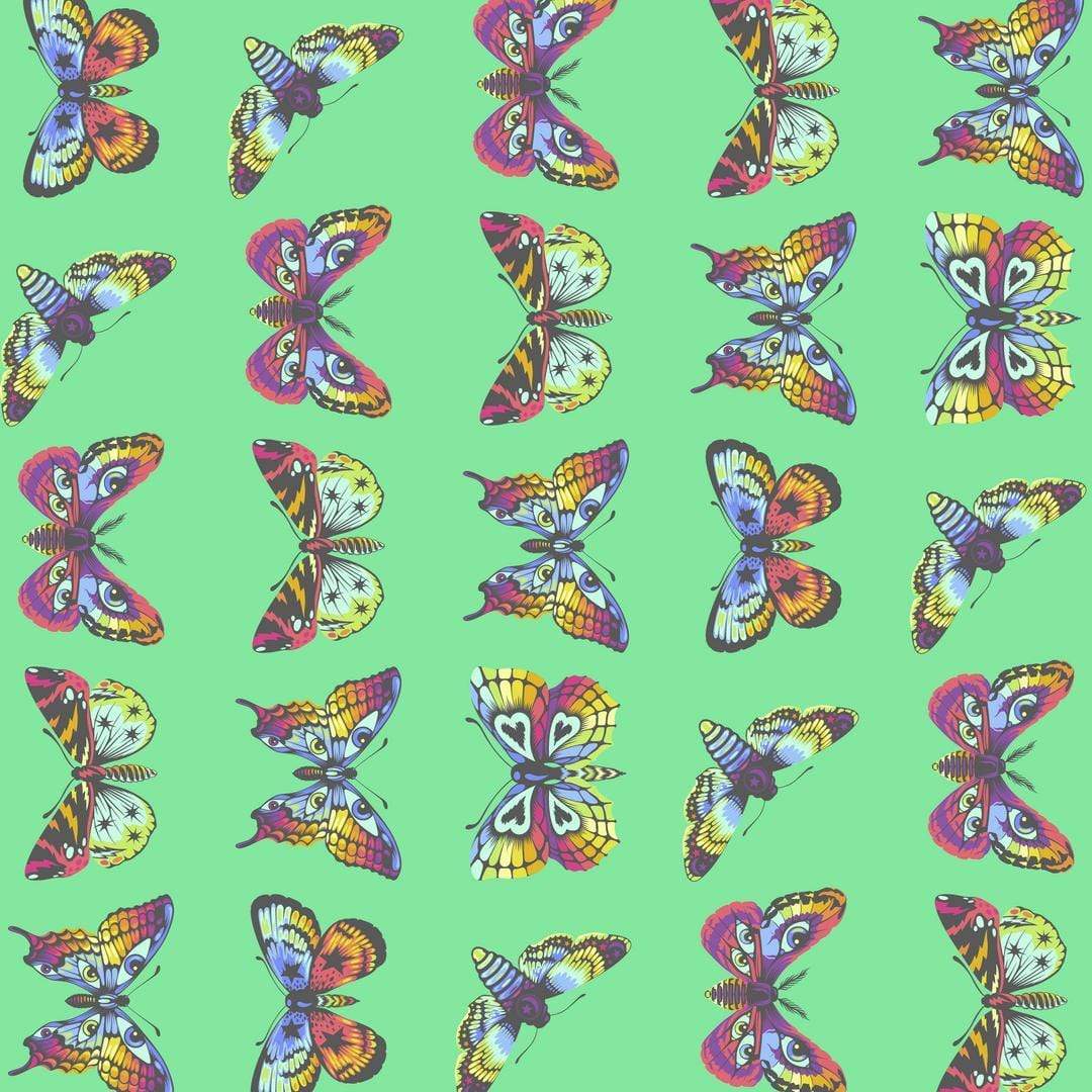Artistic Quilts with Color Fabric Tula Pink - DAYDREAMER - BUTTERFLY HUGS - SKU #PWTP171.LAGOON SHIPPING NOVEMBER 2021