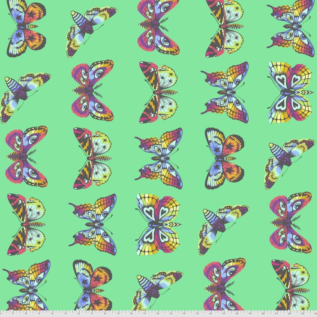 Artistic Quilts with Color Fabric Tula Pink - DAYDREAMER - BUTTERFLY HUGS - SKU #PWTP171.LAGOON SHIPPING NOVEMBER 2021