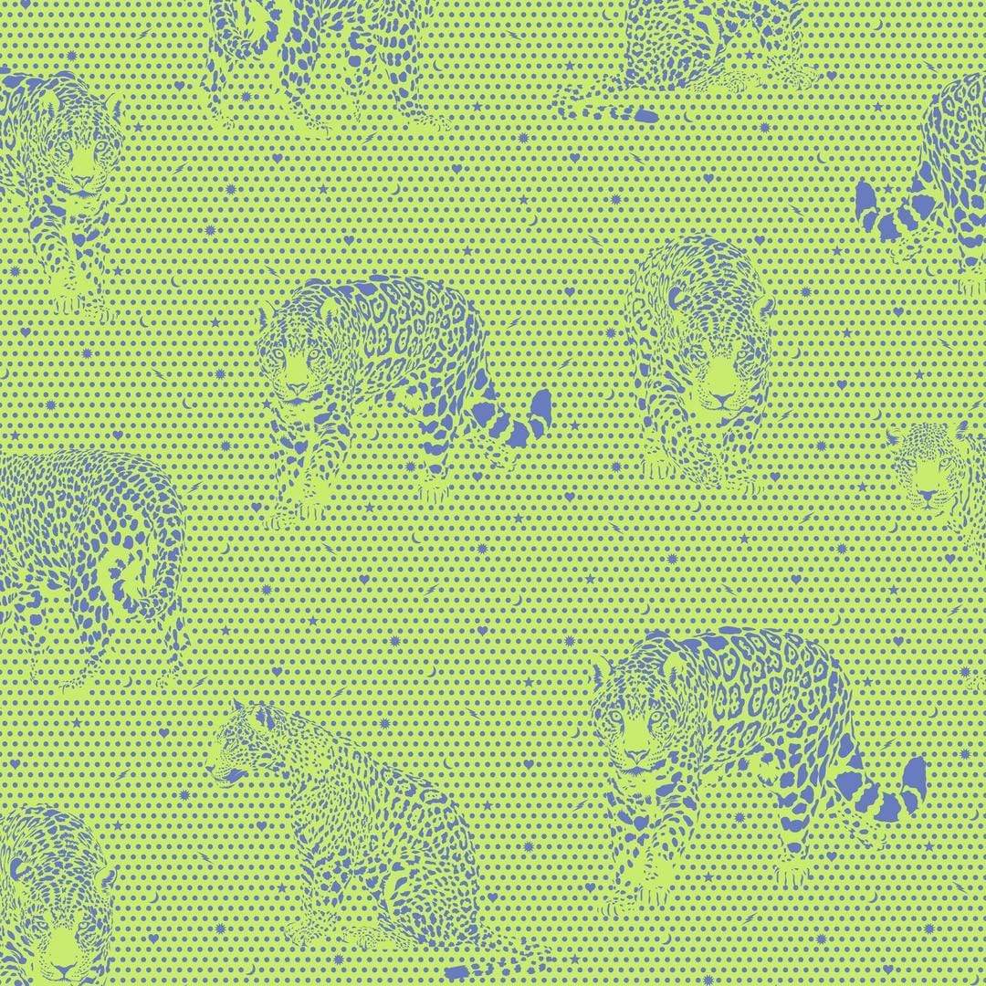 Artistic Quilts with Color Fabric Tula Pink - DAYDREAMER - LIL JAGUARS - SKU #PWTP174.KIWI SHIPPING NOVEMBER 2021