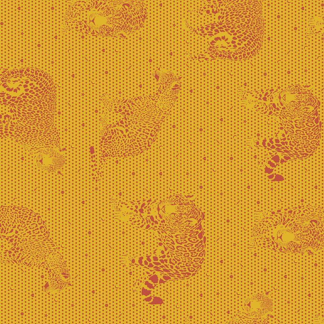 Artistic Quilts with Color Fabric Tula Pink - DAYDREAMER - LIL JAGUARS - SKU #PWTP174.PAPAYA SHIPPING NOVEMBER 2021