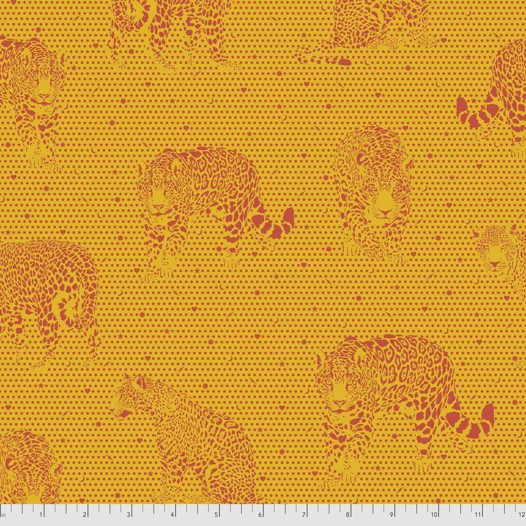 Artistic Quilts with Color Fabric Tula Pink - DAYDREAMER - LIL JAGUARS - SKU #PWTP174.PAPAYA SHIPPING NOVEMBER 2021