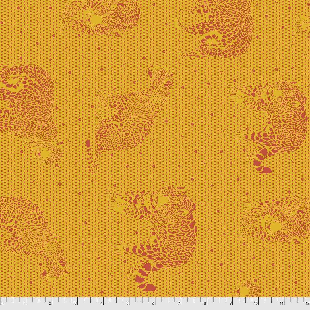 Artistic Quilts with Color Fabric Tula Pink - DAYDREAMER - LIL JAGUARS - SKU #PWTP174.PAPAYA SHIPPING NOVEMBER 2021