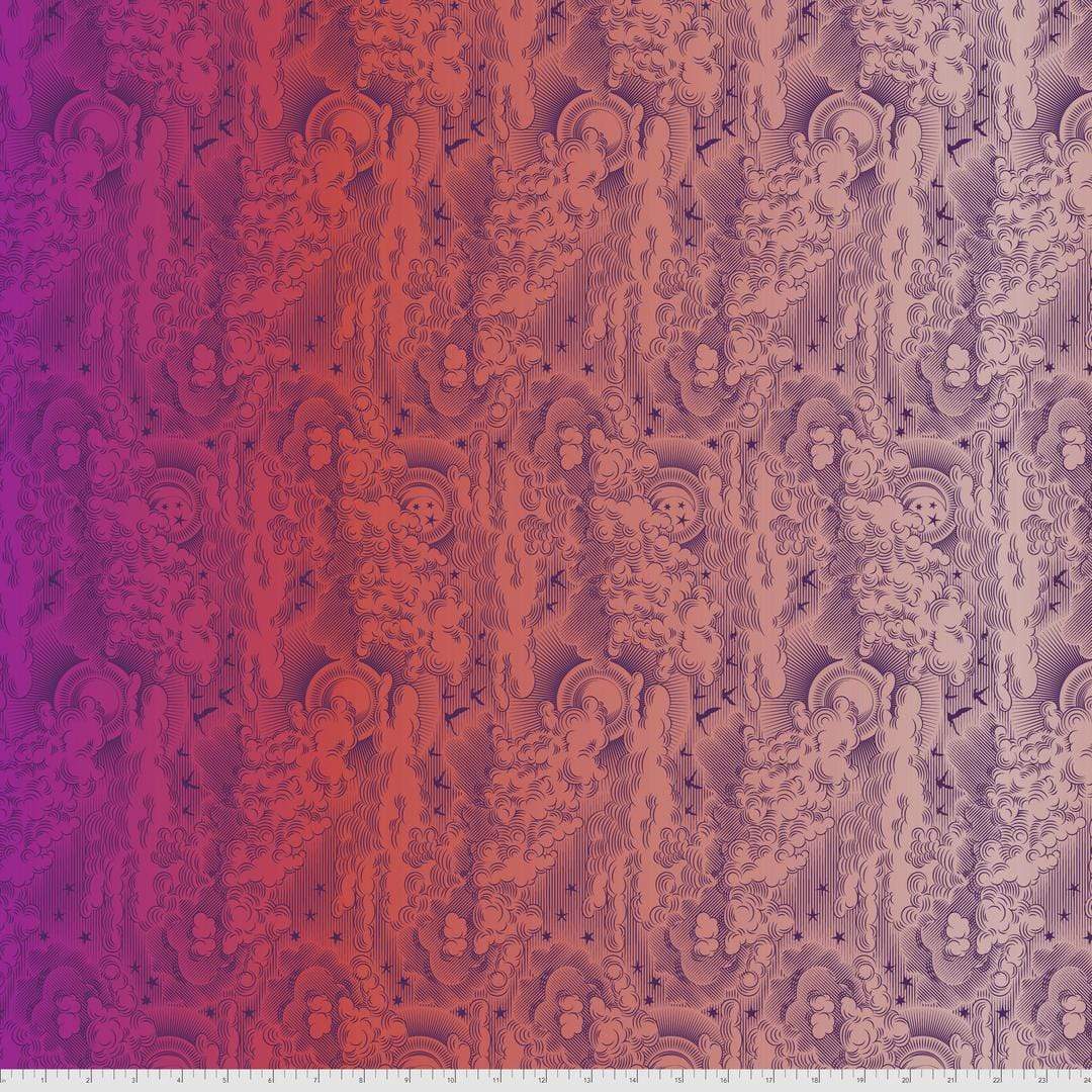 Artistic Quilts with Color Fabric Tula Pink - DAYDREAMER - LITTLE FLUFFY CLOUDS - SKU #PWTP177.DRAGONFRUIT SHIPPING NOVEMBER 2021
