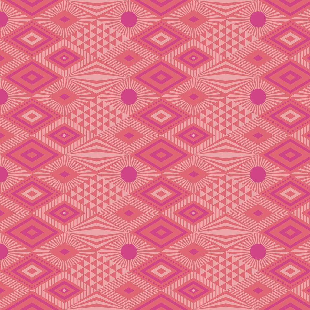 Artistic Quilts with Color Fabric Tula Pink - DAYDREAMER - LUCY - SKU #PWTP096.DRAGONFRUIT SHIPPING NOVEMBER 2021