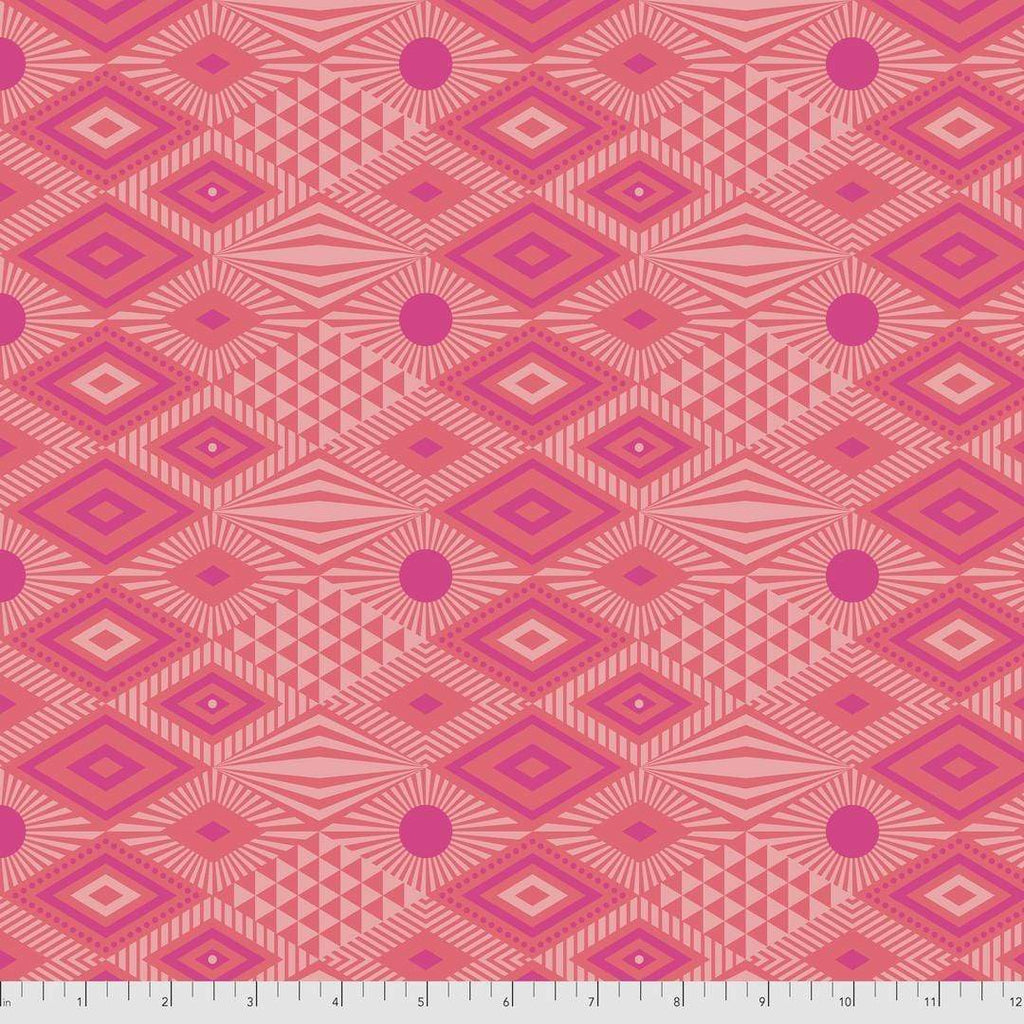Artistic Quilts with Color Fabric Tula Pink - DAYDREAMER - LUCY - SKU #PWTP096.DRAGONFRUIT SHIPPING NOVEMBER 2021