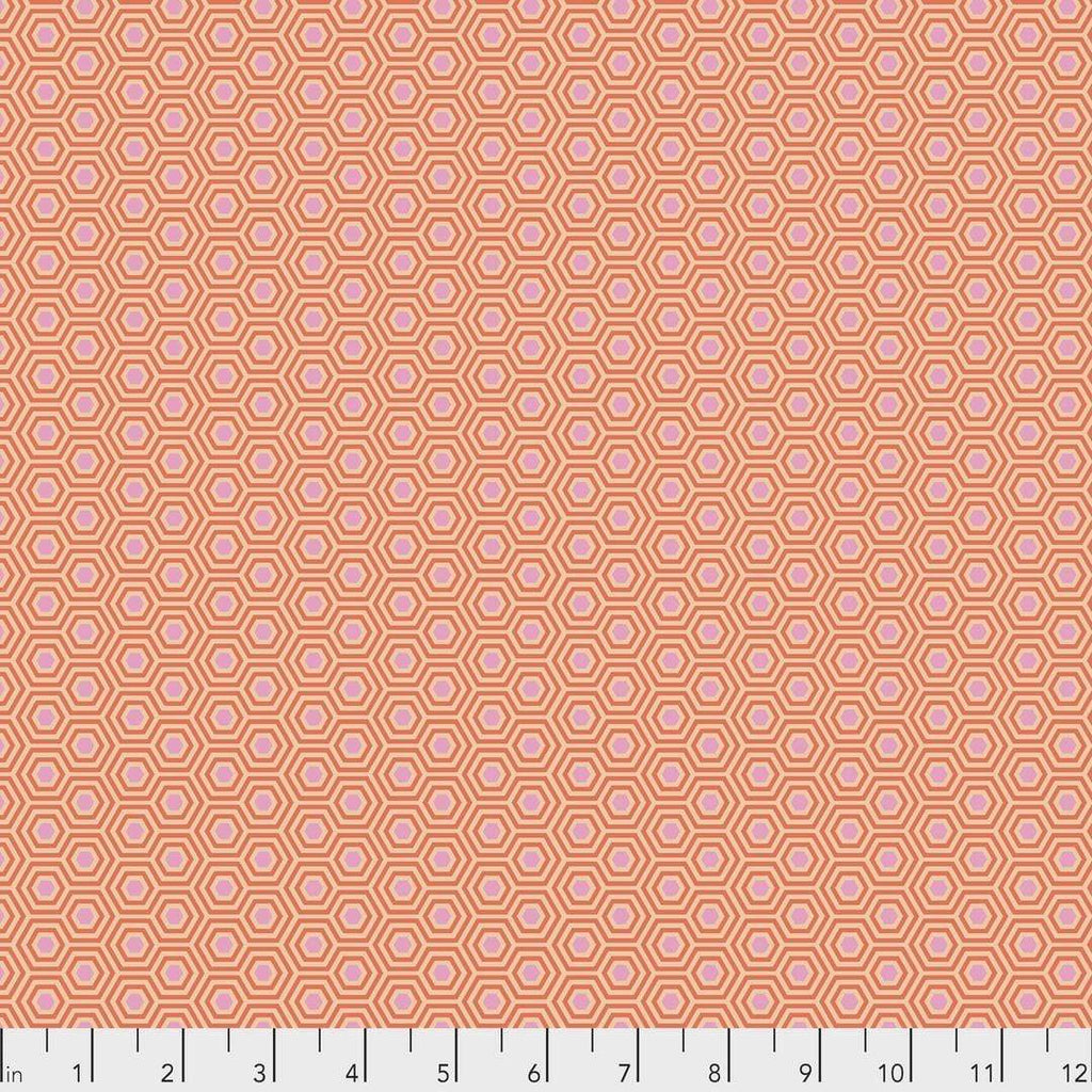 Artistic Quilts with Color Fabric Tula Pink  True Colors - Hexy - PEACH BLOSSOM SKU #PWTP150.PEACHBLOSSOM
