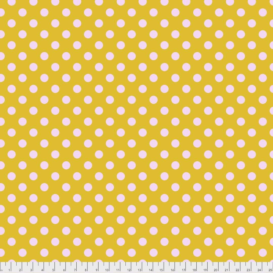 Artistic Quilts with Color Fabric Tula Pink  True Colors - Pom Poms - MARIGOLD SKU #PWTP118.MARIG
