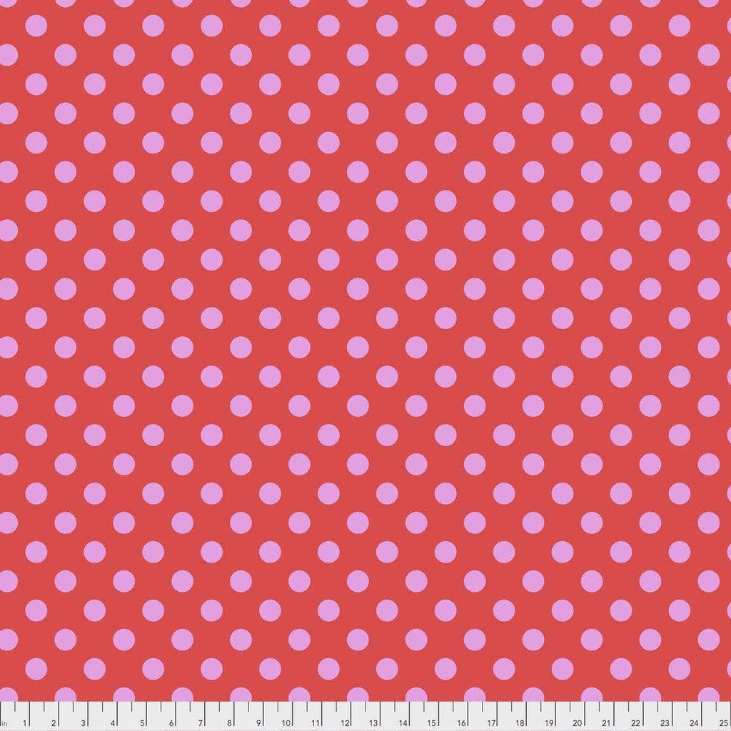 Artistic Quilts with Color Fabric Tula Pink  True Colors - Pom Poms - POPPY SKU #PWTP118.POPPY
