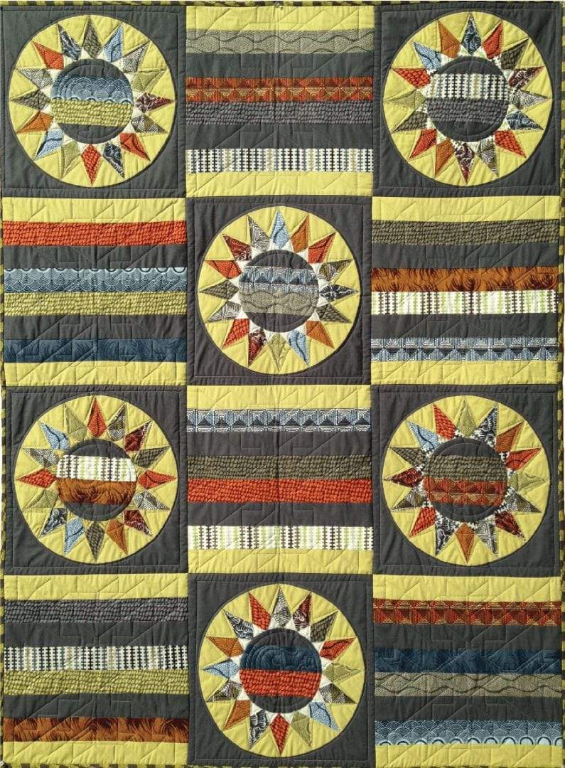 Artistic Quilts with Color FAT ROBIN 16-POINT MARINER'S COMPASS BOOK AND RULER COMBO