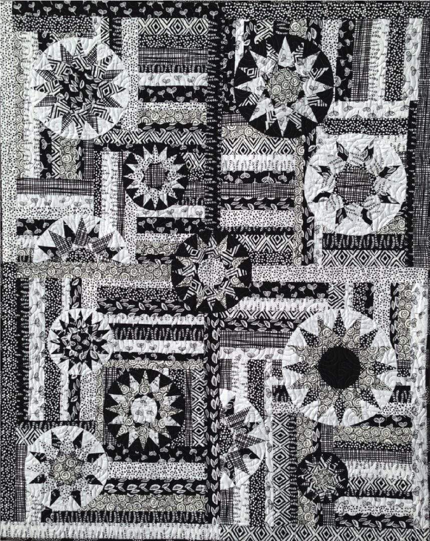 Artistic Quilts with Color FAT ROBIN 16-POINT MARINER'S COMPASS BOOK AND RULER COMBO