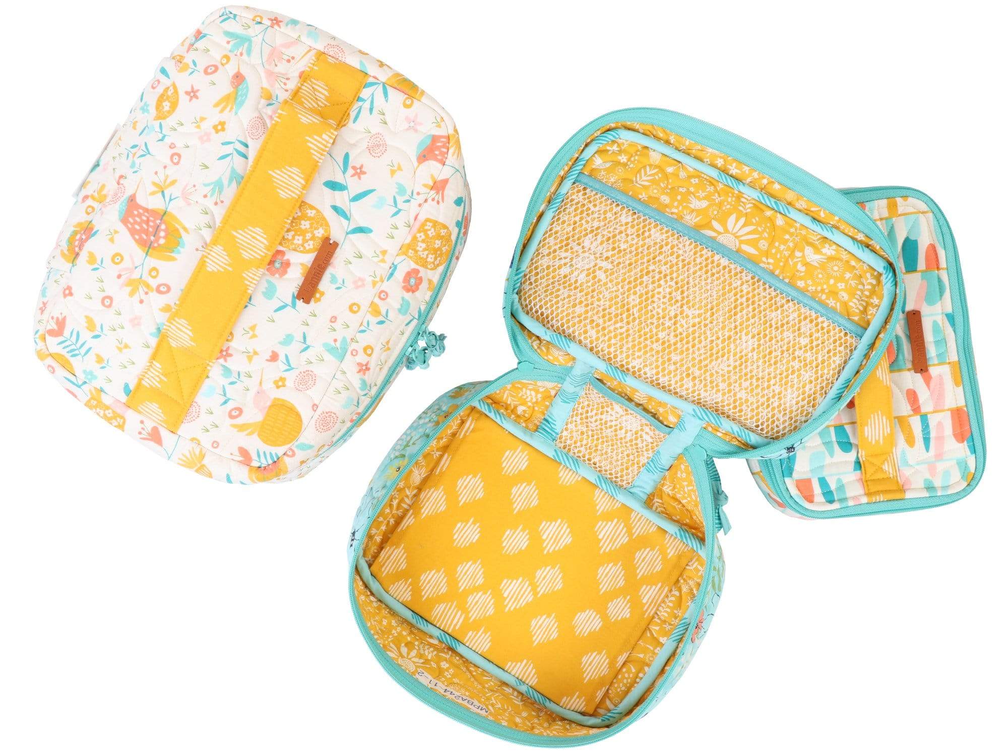 Artistic Quilts with Color pattern BYANNIE - ALL ABOARD! TRAIN CASE TRIO