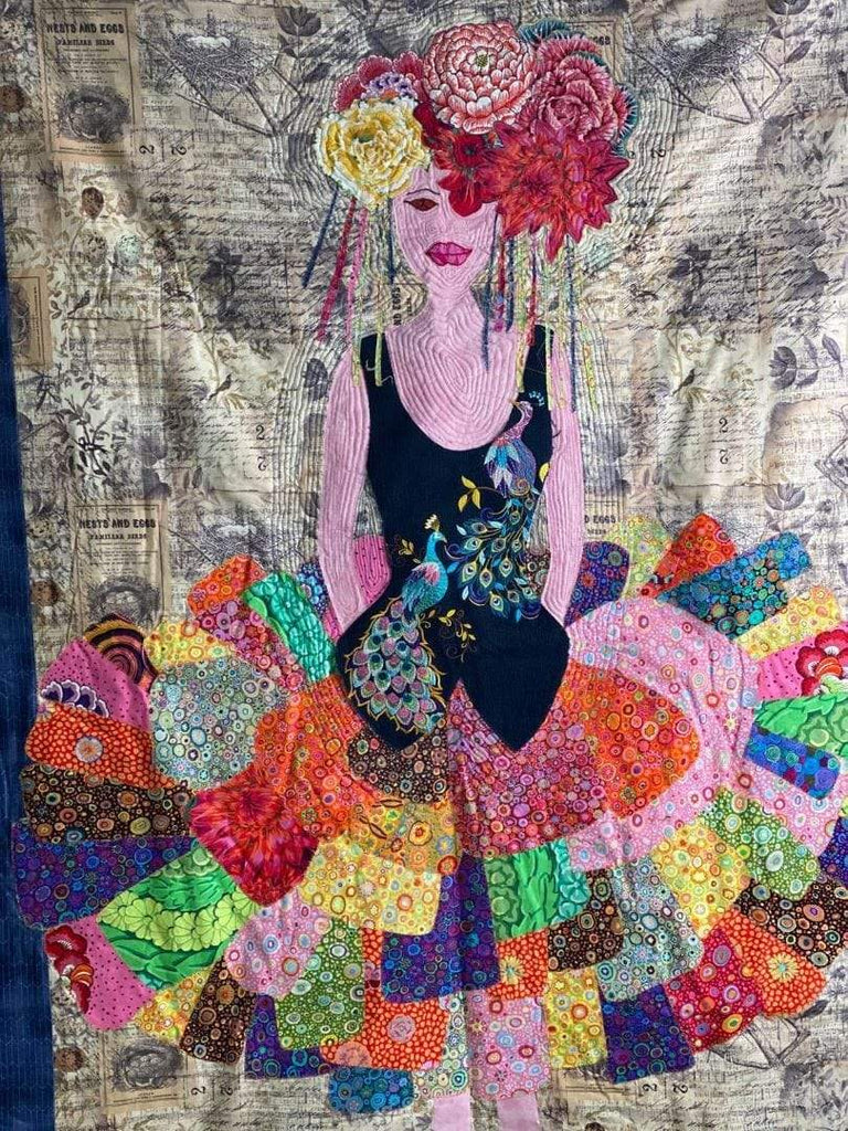 Artistic Quilts with Color pattern LAURA HEINE - The Dress Collage Quilt Kit