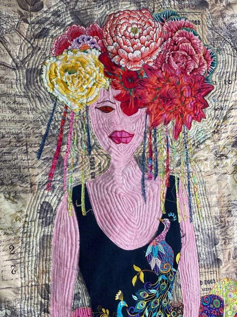 Artistic Quilts with Color pattern LAURA HEINE - The Dress Collage Quilt Kit