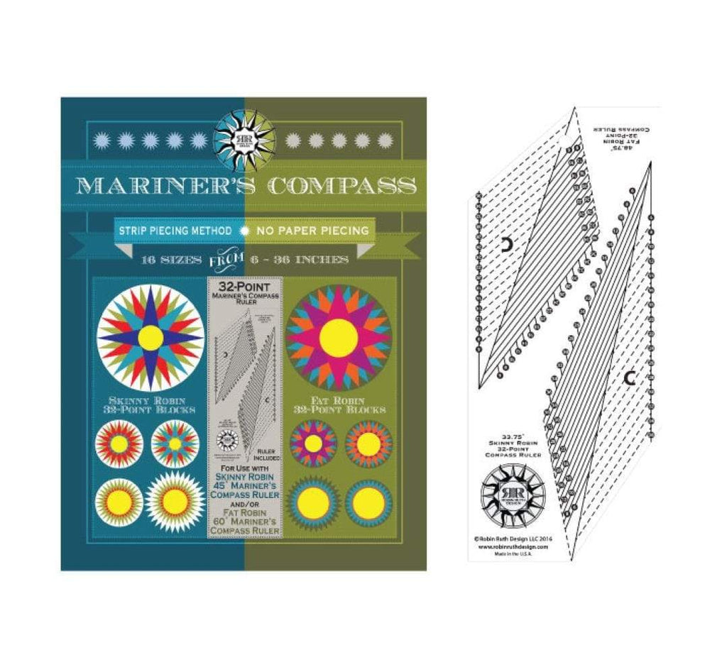 Artistic Quilts with Color ROBIN RUTHG - 32-POINT MARINER'S COMPASS BOOK AND RULER COMBO