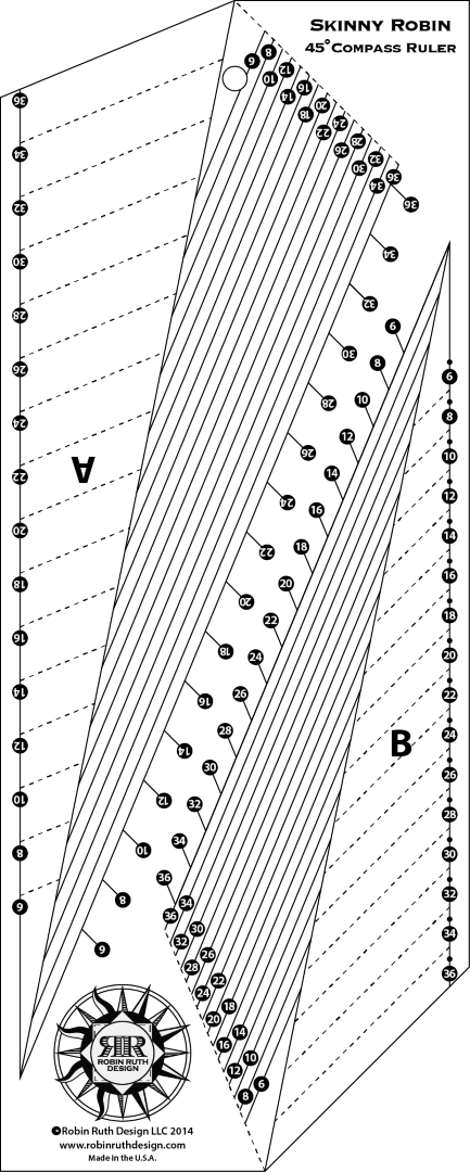 ROBIN RUTH DESIGNS - SKINNY ROBIN 16-POINT MARINER'S COMPASS BOOK AND ...