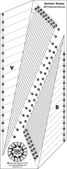 Artistic Quilts with Color SKINNY ROBIN 16-POINT MARINER'S COMPASS BOOK AND RULER COMBO
