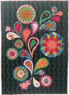 Artistic Quilts with Color template ROBIN RUTH - MIDNIGHT FLOWER DANCE PATTERN