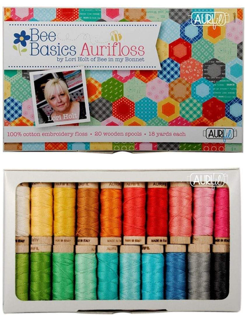 Artistic Quilts with Color Thread Aurifil BEE BASICS AURIFLOSS by Lori Holt