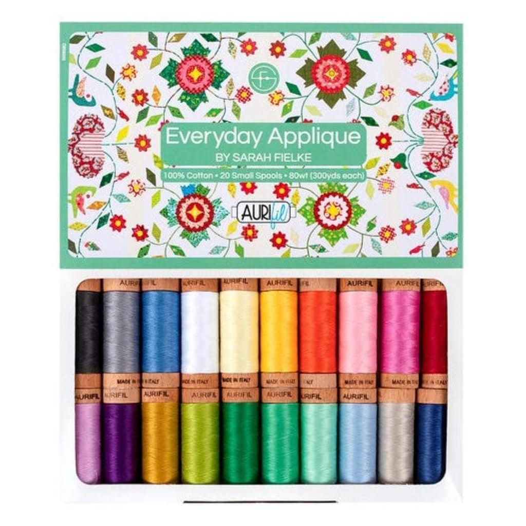 Artistic Quilts with Color Thread Aurifil Everyday Applique Small Aurifil Thread Box by Sarah Fielke
