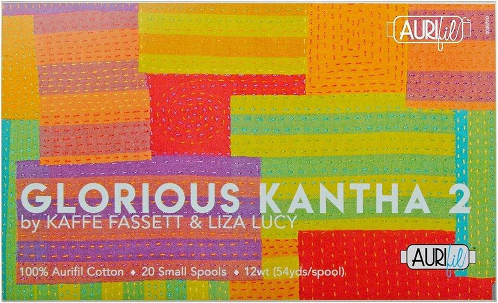 Artistic Quilts with Color Thread Aurifil Glorious Kantha 2 By Kaffe Fassett & Liza Lucy