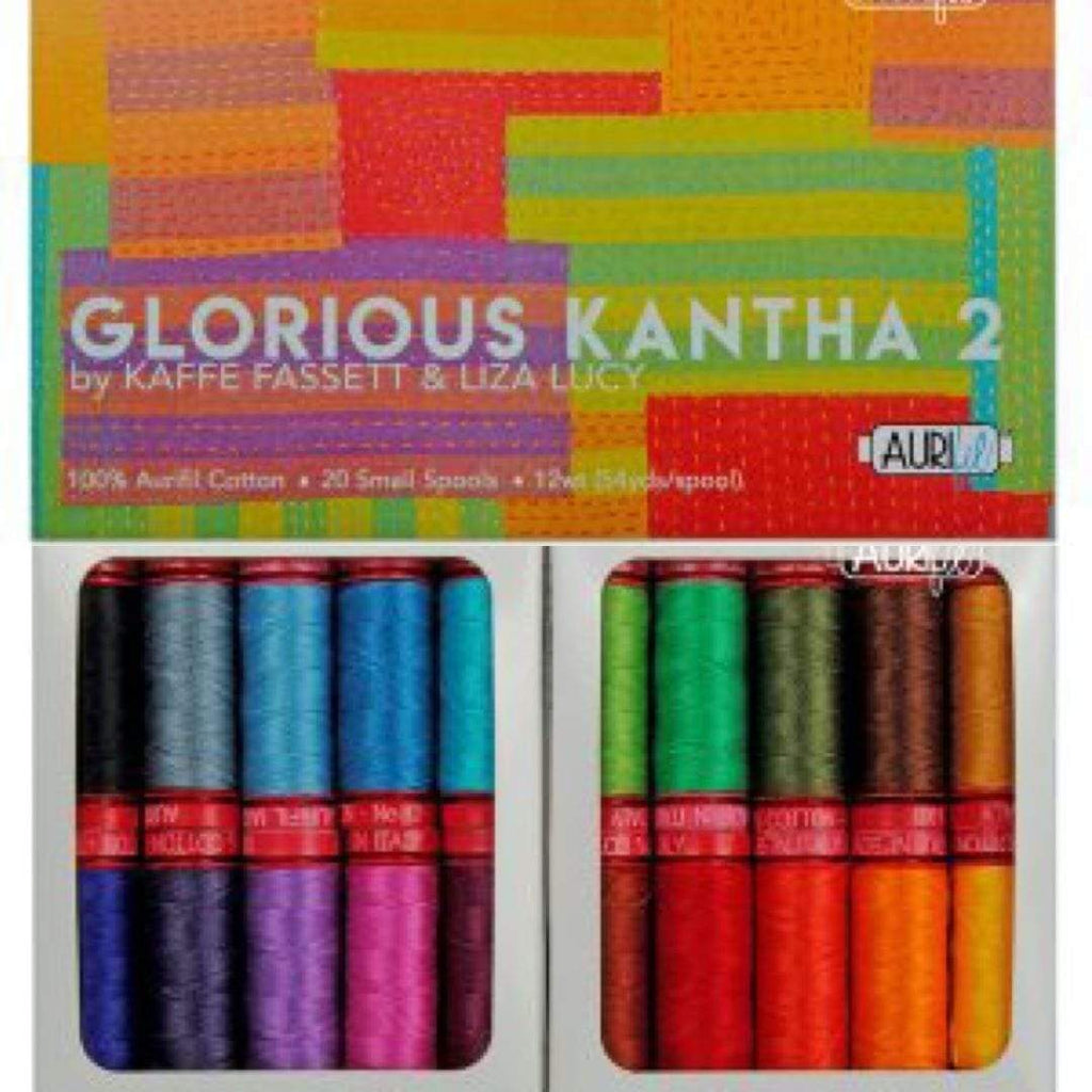 Artistic Quilts with Color Thread Aurifil Glorious Kantha 2 By Kaffe Fassett & Liza Lucy