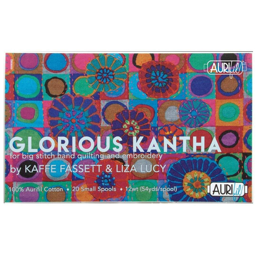 Artistic Quilts with Color Thread Aurifil Glorious Kantha By Kaffe Fassett & Liza Lucy